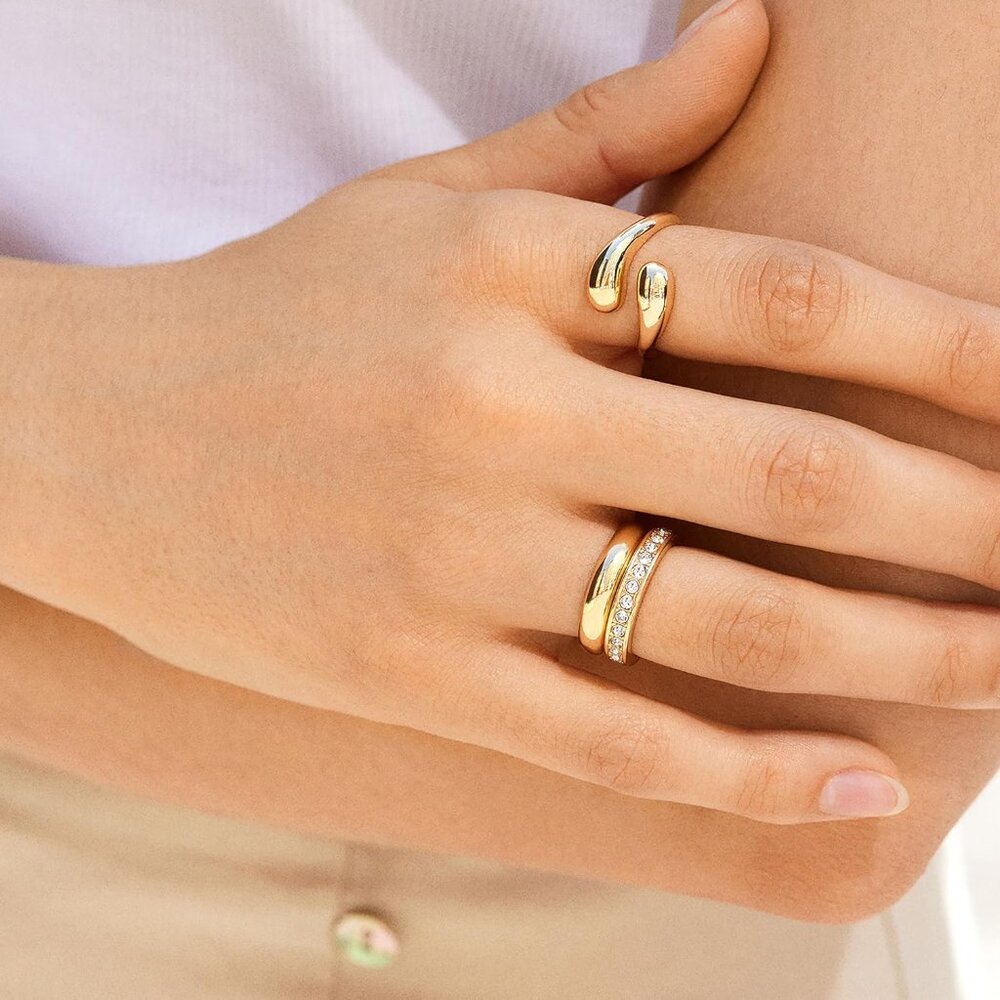 Versatile Size 9 Bridget Ring - Modern Teardrop D… - image 2